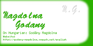 magdolna godany business card
