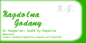 magdolna godany business card